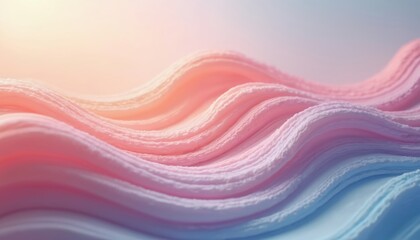 Leinwandbilder - Pastel color abstract art illustration. Soft, gentle wavy lines creating calming background. Gradient from pink orange to blue tones evoke a serene mood. Ideal for quotes or web design.