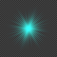 Poster - Light effect of green lens flares