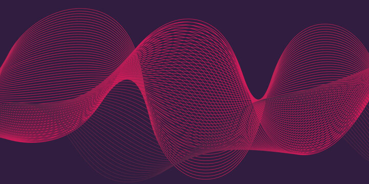 Artistic blend line of colors creating shape on curve wavy line dynamic overlapping modern abstract background, color line art smooth wave lines for modern design twisted curve blend effect texture.