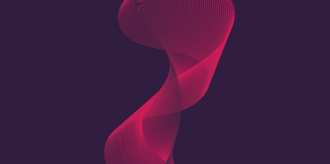 Poster - Artistic blend line of colors creating shape on curve wavy line dynamic overlapping modern abstract background, color line art smooth wave lines for modern design twisted curve blend effect texture.
