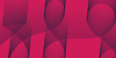 Poster - Artistic blend line of colors creating shape on curve wavy line dynamic overlapping modern abstract background, color line art smooth wave lines for modern design twisted curve blend effect texture.