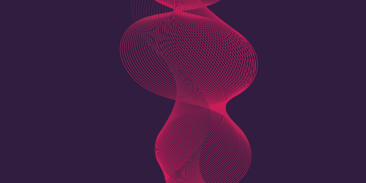 Artistic blend line of colors creating shape on curve wavy line dynamic overlapping modern abstract background, color line art smooth wave lines for modern design twisted curve blend effect texture.