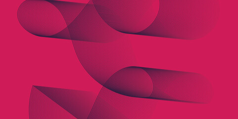 Poster - Artistic blend line of colors creating shape on curve wavy line dynamic overlapping modern abstract background, color line art smooth wave lines for modern design twisted curve blend effect texture.