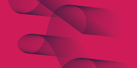 Poster - Artistic blend line of colors creating shape on curve wavy line dynamic overlapping modern abstract background, color line art smooth wave lines for modern design twisted curve blend effect texture.