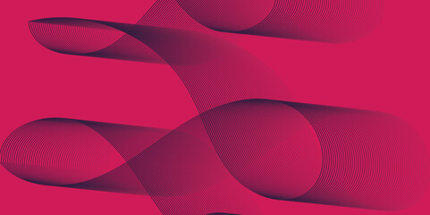 Poster - Artistic blend line of colors creating shape on curve wavy line dynamic overlapping modern abstract background, color line art smooth wave lines for modern design twisted curve blend effect texture.