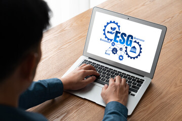 Poster - esg environmental social governance policy for modish business to set a standard to achieve high esg