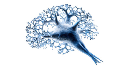 Poster - neuron connecting and sending signals in nervous system, concept of neurological diseases, mental he