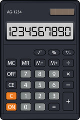 Wall Mural - digital calculator vector mockup