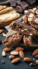 Poster - A collection of cookies and nuts arranged on a table, perfect for snacking or serving