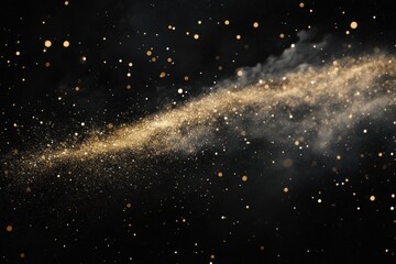 Poster - Flickering stars and particles create a mesmerizing cosmic overlay effect in dark space, flickering overlay stars particles effect video