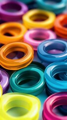 Poster - A close-up shot of a collection of colorful rings
