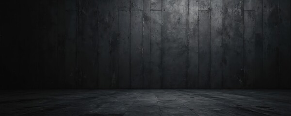 Poster - Dark industrial tech background with concrete grunge texture. Empty scene, abstract modern design, dark black backdrop, display products, presentations. Digital dark room space.