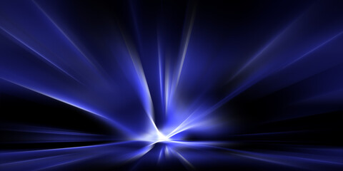 Poster - Colorful spectrum lights tech black party club neon lights abstract wave technology background, black background
