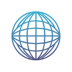 Poster - Gradient Globe Sphere Showing Network Connectivity and Global Reach