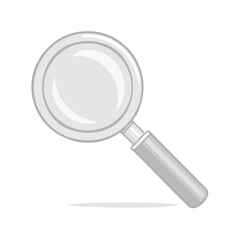 Poster - Gray Magnifying Glass for Searching and Investigation on a Black Background