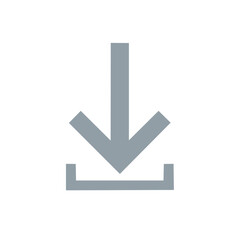 Aufkleber - Download Icon Illustration with Downward Arrow and Box Depiction of Loading or Downloading Files with Black Background