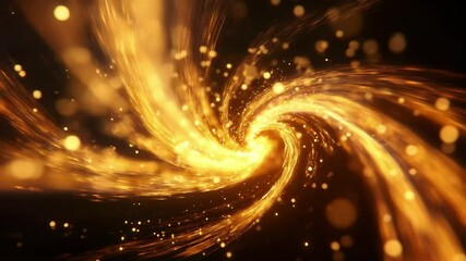 Poster - Flying fire sparks create mesmerizing motion in abstract swirling patterns in a dark background, Flying fire sparks motion as animated 3D abstract intro decoration explosion background video