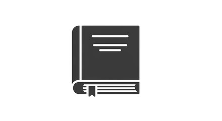 Aufkleber - A simple gray book with a bookmark and lines on the cover against a white background image view