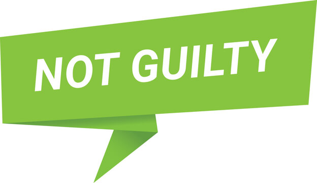 Not Guilty - banner on white background.