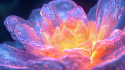 Poster - A close-up shot of a flower against a deep purple background, perfect for use in designs and graphics.