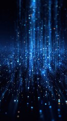 High-Quality Stock image of illustration of futuristic technology cyberspace. Information network of data center. Abstarct background blue wallpaper.
