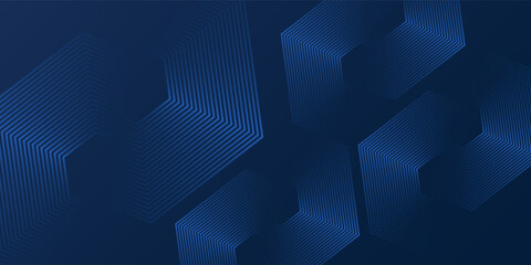Poster - Abstract blue modern background with dynamic geometric shapes. vector