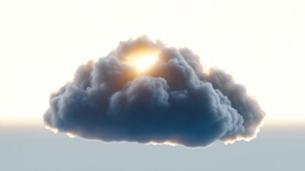 Poster - Cloud With Sunlight Breaking Through at Dawn Generative AI