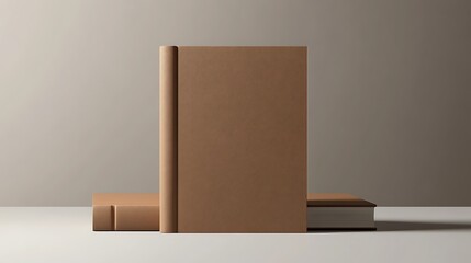 Wall Mural - White marble book isolated on white background. 3d render illustration.