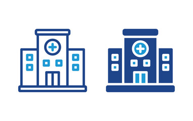 Poster - hospital building icon, hospital building sign vector