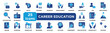 © BAMBANG G - Career Education icon collection set. Containing career,education,skills,training,guidance,development,learning,mentorship,job,employment icon. dual tone vector.