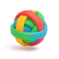 Poster - Colorful Abstract Ball Toy 3D Render