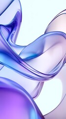 Aufkleber - Digital technology blue and purple abstract gradient curve illustration poster background