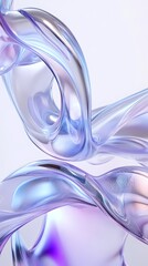 Aufkleber - Digital technology blue and purple abstract gradient curve illustration poster background