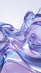 Aufkleber - Digital technology blue and purple abstract gradient curve illustration poster background