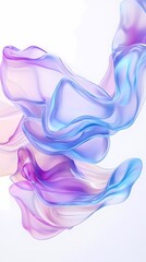 Aufkleber - Digital technology blue and purple abstract gradient curve illustration poster background