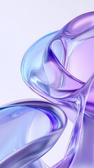 Aufkleber - Digital technology blue and purple abstract gradient curve illustration poster background