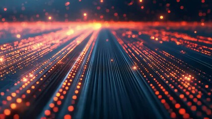 Illuminated lines and glowing particles abstract design illustrative background