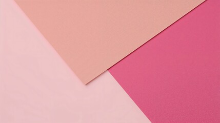 Poster - Abstract Pastel Pink Peach and Rose Colored Paper Texture Background Minimalist Geometric Design