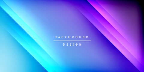 Poster - Abstract gradient background. Diagonal lines create dynamic visual effect. Blue, purple hues dominate composition. Minimalist design.