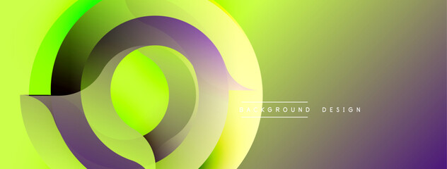 Poster - Abstract dynamic lines create swirling shapes. Gradient colors blend, forming modern visual effect. Smooth curves suggest movement, depth.