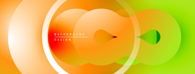 Poster - Abstract colorful design. Overlapping circles create dynamic gradient effect. Modern background for presentations, websites.