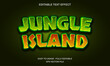 © WS Design - Jungle island text, editable text effect template, 3d bold shiny, neon glow title movie text style