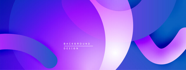 Poster - Abstract fluid shapes, vibrant purple hues, smooth gradients. Modern design element for backgrounds, presentations.