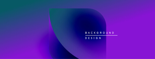 Aufkleber - Abstract purple, blue gradients create modern background. Minimalist design features text elements, smooth transitions.