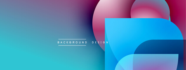 Poster - Abstract gradient background. Overlapping shapes create dynamic visual effect. Modern design elements present clean aesthetic.