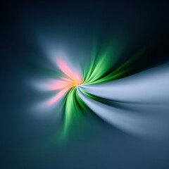 Wall Mural - Abstract Celestial Nebula Swirl: Green Pink and Blue Hues