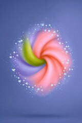 Wall Mural - Abstract Pink Green Pastel Spiral Background