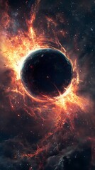 Wall Mural - Digital technology space vortex particle illustration poster background