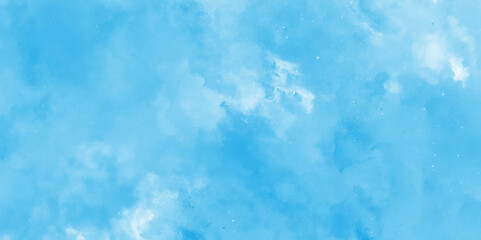 Fototapete - Grunge blue background with space for texture light blue washed denim texture background for creative design, watercolor abstract painting of blue grunge texture, beautiful blue watercolor grunge.