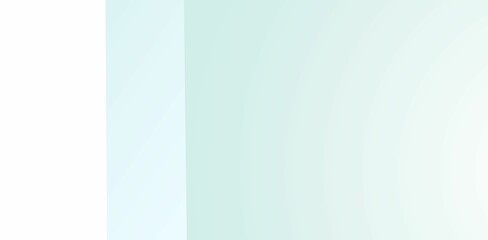 Poster - Gradient background is showing vertical bands with 30% white and 70% mint-green using flat design